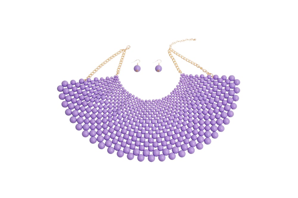 Image of Princess Bead Bib Necklace Set