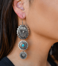 Image 2 of Turquoise Concho EarringS