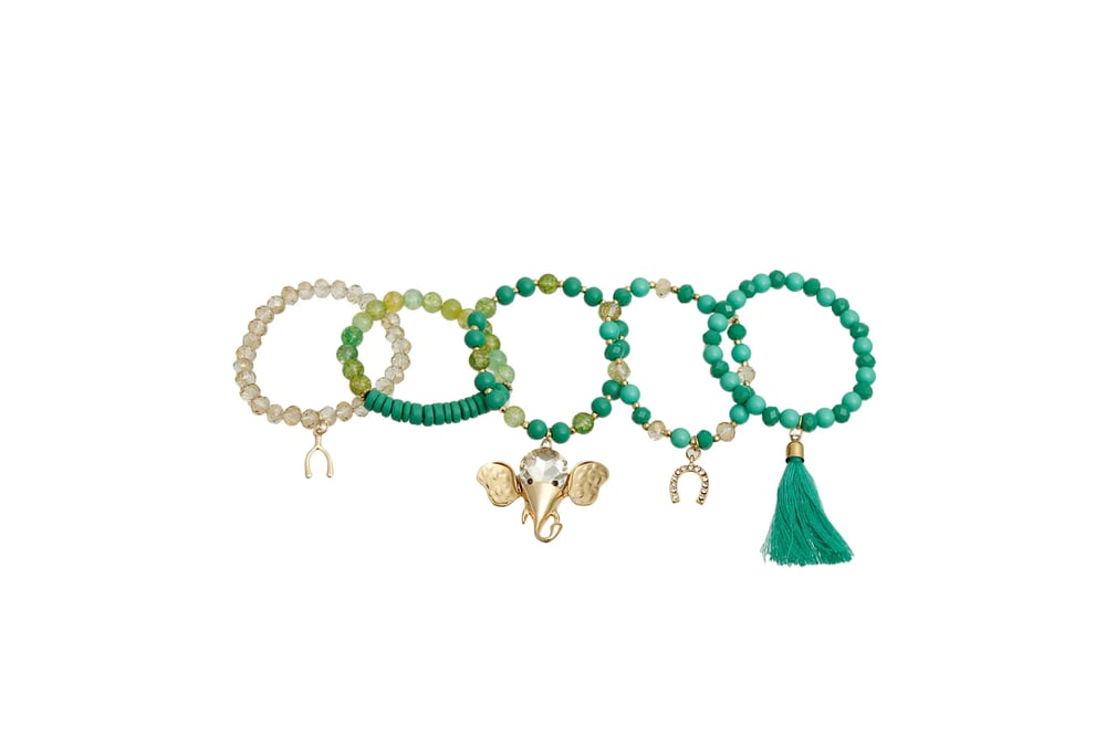 Image of  Bead Elephant Charm Bracelets