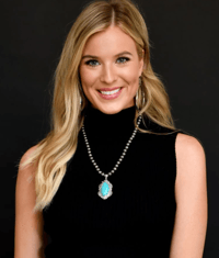 Image 1 of Necklace W/ Turquoise Pendant