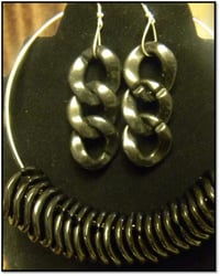 Modern Black Earrings and Choker