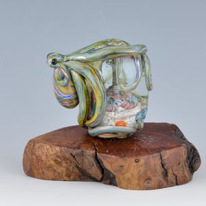 Image of LG. Multicolor Octopus Garden Aquarium Bead - Flamework Glass Sculpture Bead