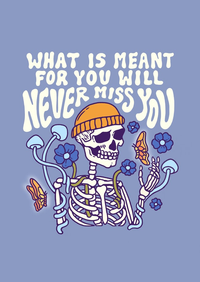 Skeleton & Butterflies - PRINT