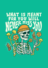 Skeleton & Butterflies - PRINT