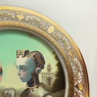 Image 3 of Robot Couple 1 - Fine China Plate - #0743