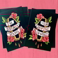 Trio Coffin Emetic Art Prints Black Variant