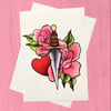 Rose & Dagger Art Print 