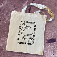 Image 1 of 'MOUTH KING MANTRA' TOTE BAG