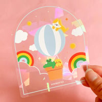 Image 1 of Suncatcher sticker - Up in the clouds