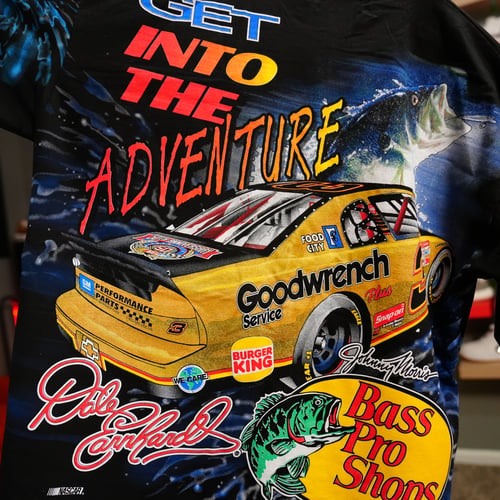 Image of 1998 Dale Earnhardt Bass Pro Shops T Shirt The Thrill Of The Strike  (XL)