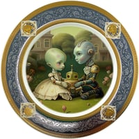 Image 1 of Robot Couple 3 - Fine China Plate - #0773