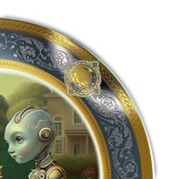 Image 3 of Robot Couple 3 - Fine China Plate - #0773