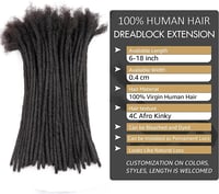 Image 2 of 100% HUMAN HAIR LOC EXTENSIONS