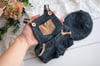 Tobias navy blue romper OR hat / two sizes