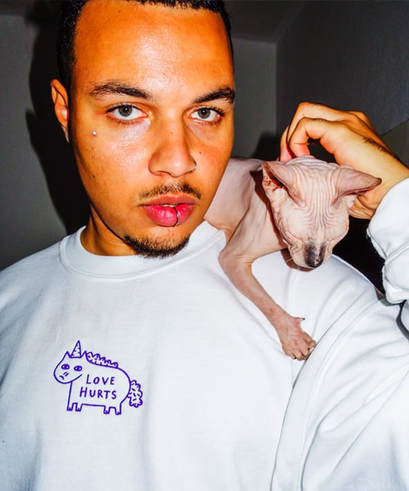 Image of Love Hurts White Sweatshirt