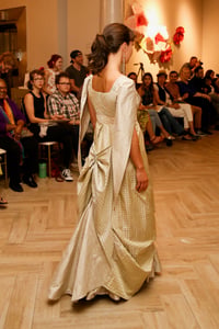 Image 2 of Jade Silk Renaissance Fairy Gown