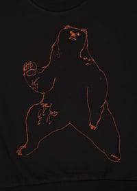 Image 2 of Bear Women's Black Cropped Baggy Sweat (RECYCLED)