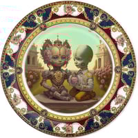 Image 1 of Robot Couple 4 - Fine China Plate - #0777