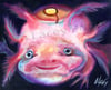 Canvas Print / "Axolotl with Pancakes" from Original Dan Lacey Painting