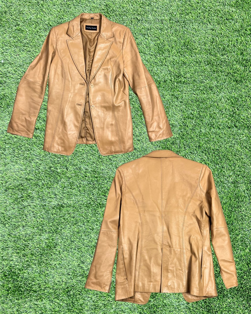 RBF Vintage - Tan Leather Blazer