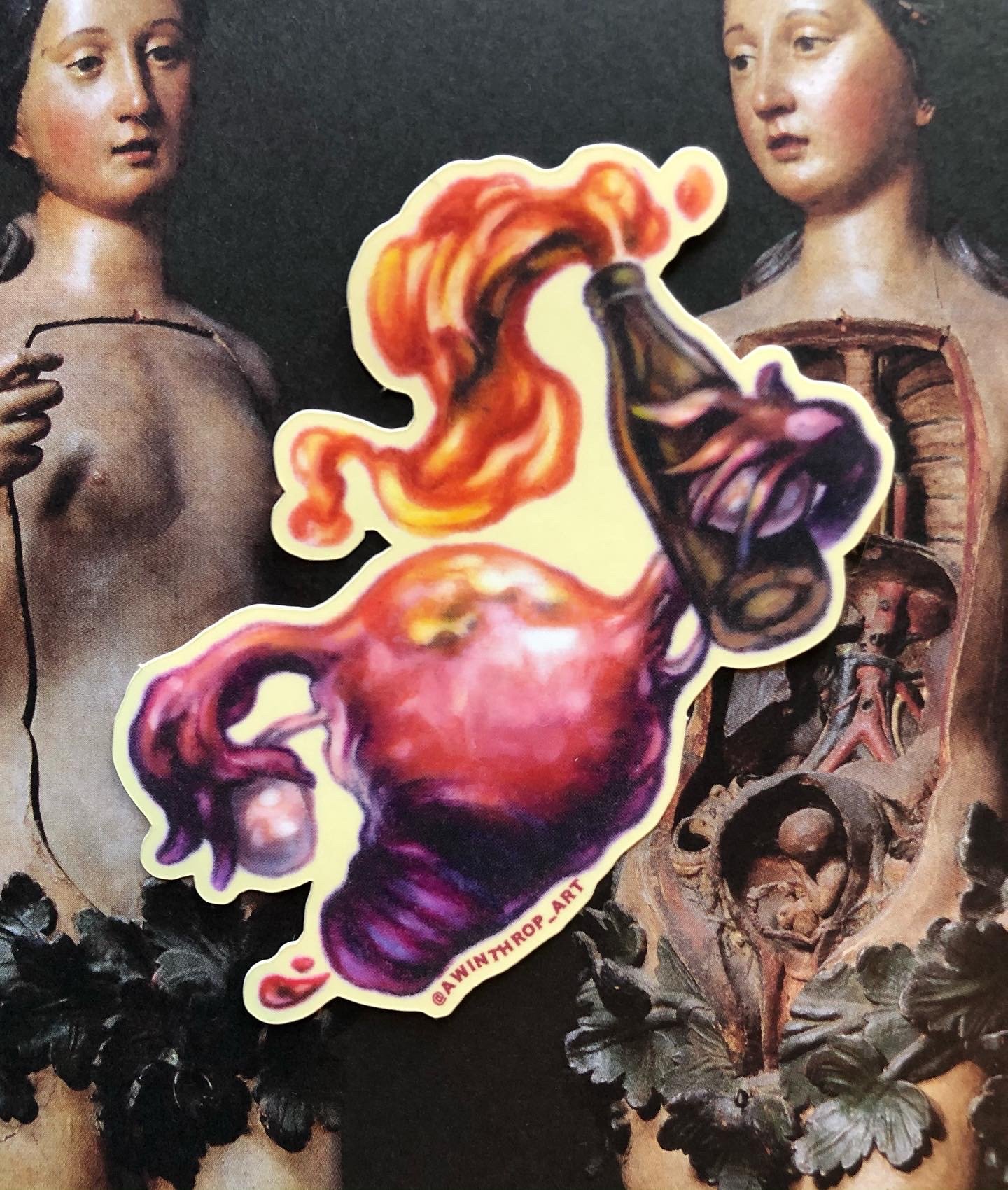 Image of Molotov Uterus Individual Sticker