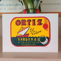 Ortiz Sardine Tin Linocut Print