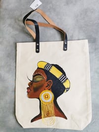Image 1 of Natural Canvas Tote Zulu Girl