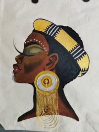 Image 2 of Natural Canvas Tote Zulu Girl