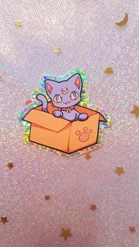 Image 3 of Sailor Cats Glossy Vinyl Glitter Stickers