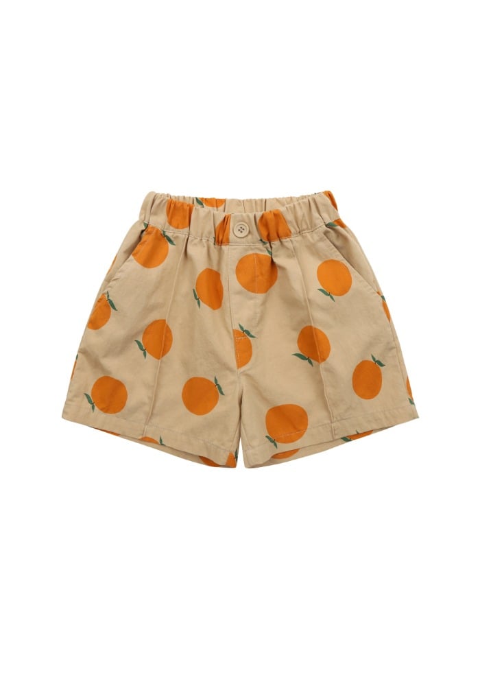 Image of Orange print shorts