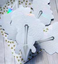Image 3 of Floral Sword, Suncatcher Sticker- Rainbow Maker