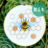 Fuzzy Bumblebee Embroidery Kit