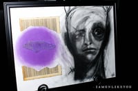 Image 1 of The Lost Color of Empathy 18 x 24" [Original charcoal & pastel drawing framed]