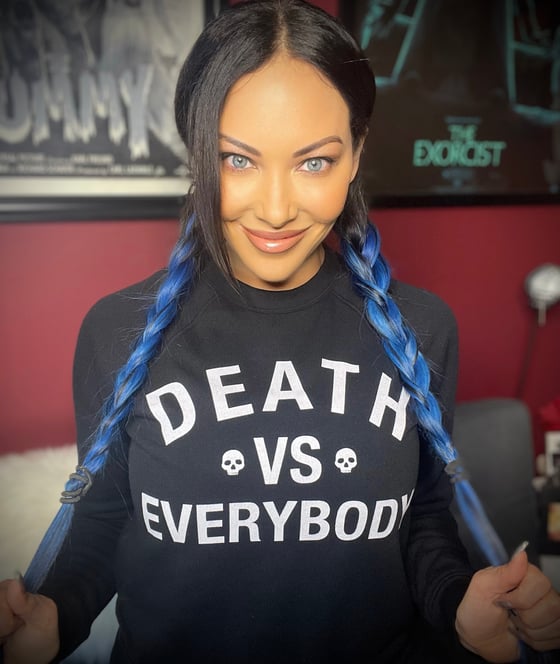 Image of DEATH VS EVERYBODY UNISEX SWEATSHIRT