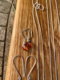 Image 1 of Simple Spessartine Garnet Earrings