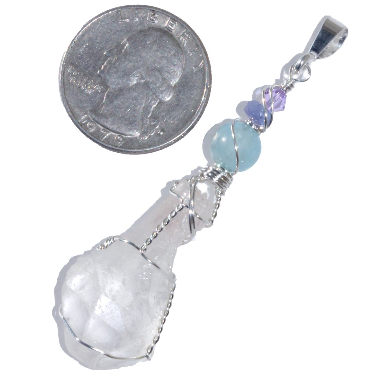Himalayan Ice Scepter Nirvana Quartz Pendant