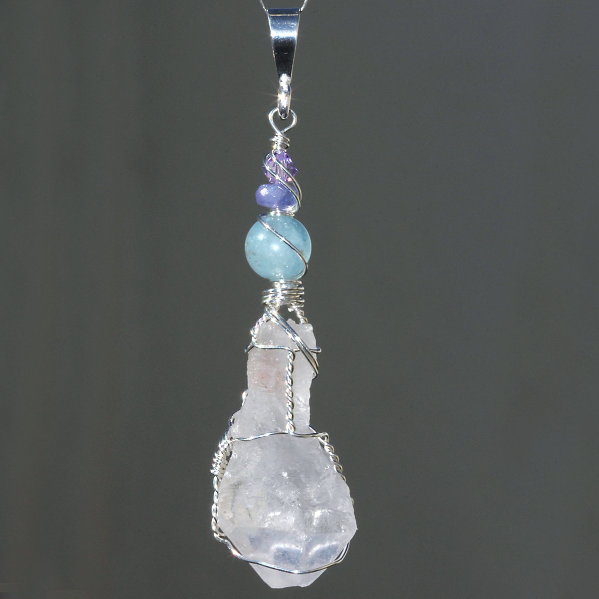 Himalayan Ice Scepter Nirvana Quartz Pendant