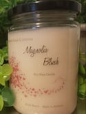 Magnolia Blush - Soy Wax Candle w/ Ribbon Wick