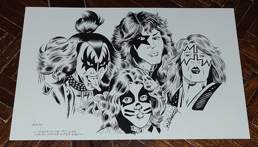 Image of KISS! 11x17 PRINT! A TRIBUTE TO THE 1977 KISS MARVEL COMICS SUPER SPECIAL!