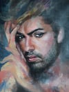 Canvas Print / "George Michael" from Original Dan Lacey Painting