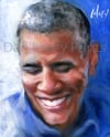 Canvas Print / "Obama Blue" from Original Dan Lacey Painting