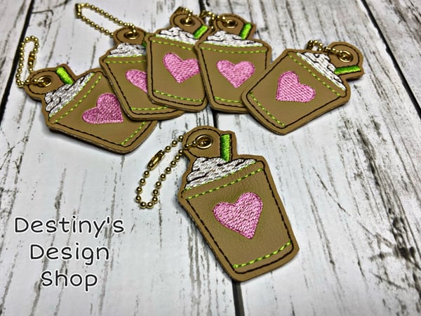 Image of Frappe Coffee Heart Cup Charm