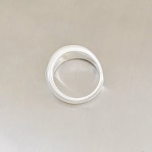 Image of BEAN no.2 solid framed 950 silver ring