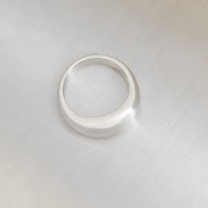 Image of BEAN no.2 solid framed 950 silver ring