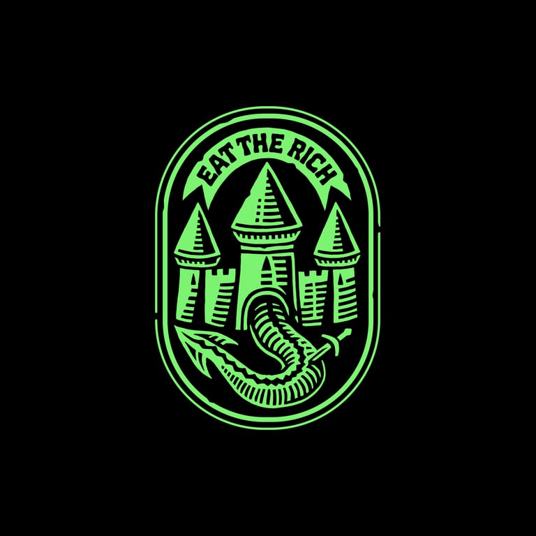 EAT THE RICH - ENAMEL PIN Image 2