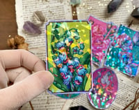 Image 2 of Fantasy flowers. HolographocSticker pack
