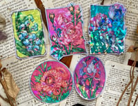 Image 5 of Fantasy flowers. HolographocSticker pack
