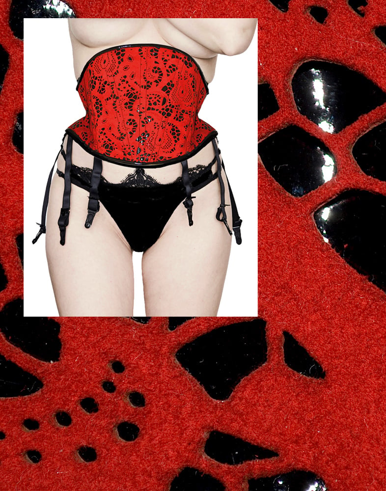 Image of IN STOCK- TABOO lasercut WASPIE red