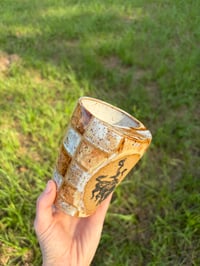 Image 6 of Golden checkered Bronc to go mug