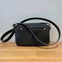 Image 1 of GRAIN LEATHER CROSSBODY BAG IN BLACK